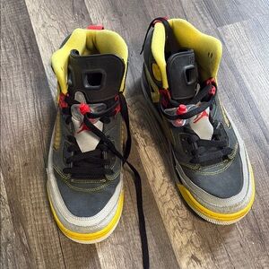 Jordan Athletic Shoes - Gray, Yellow, Red